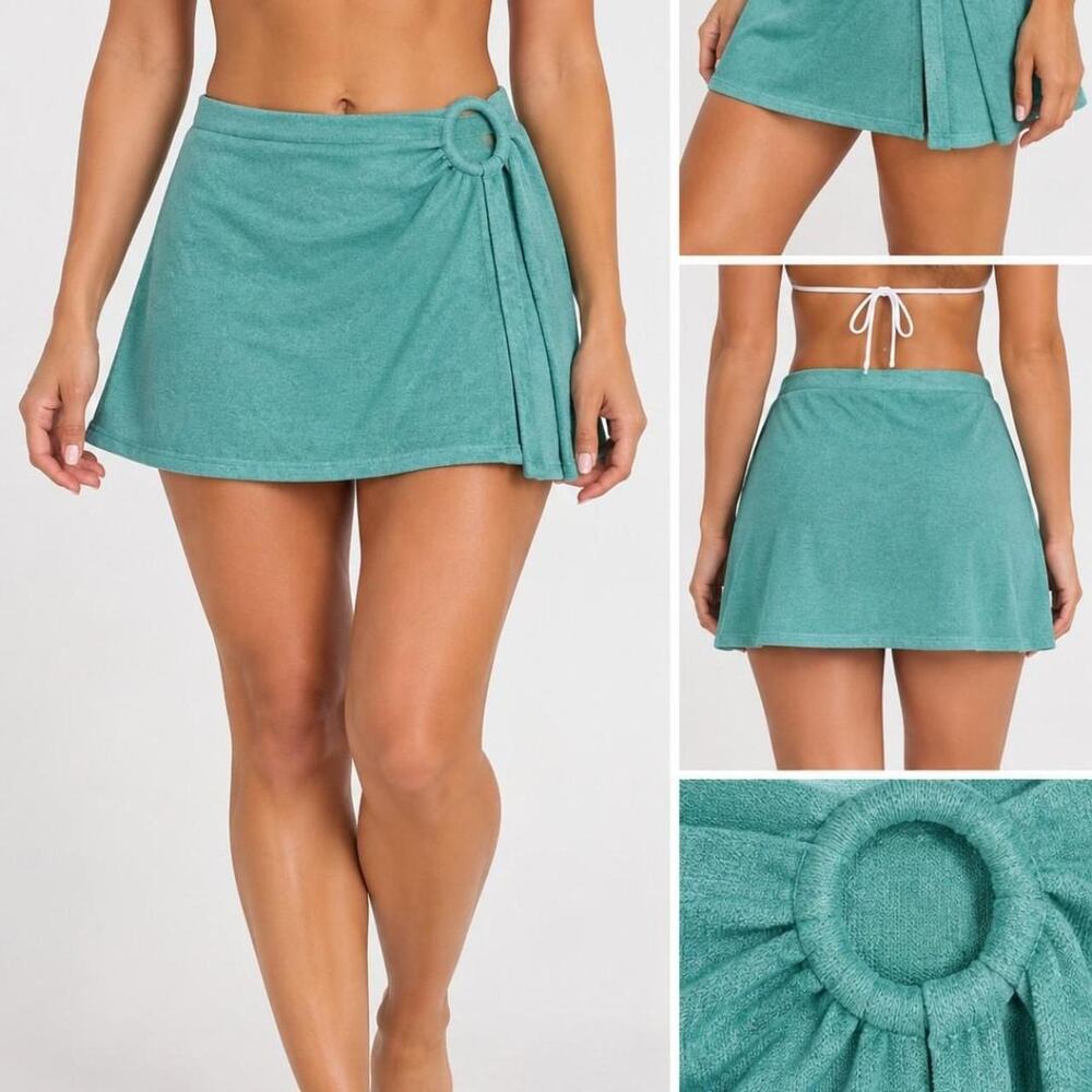 Jessica Simpson Teal mini skirt cover up